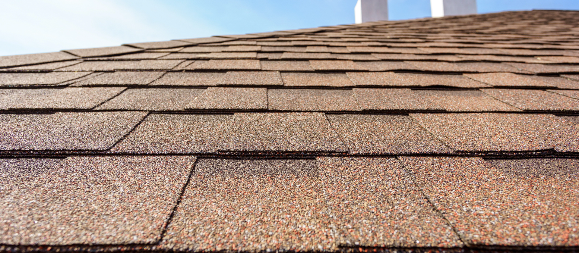 Shingle roof close up